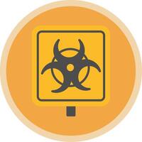 Biohazard Flat Multi Circle Icon vector