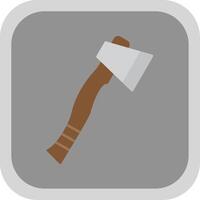 Hatchet Flat Round Corner Icon vector