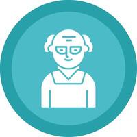 Scientist Glyph Multi Circle Icon vector