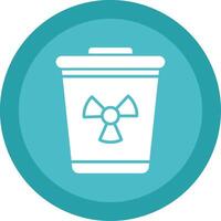 Toxic Waste Glyph Multi Circle Icon vector