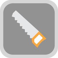 Handsaw Flat Round Corner Icon vector