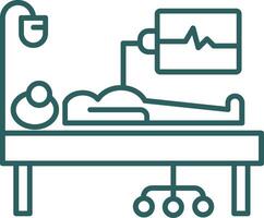 Medical Supervision Line Gradient Round Corner Icon vector