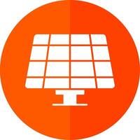 Solar Panel Glyph Red Circle Icon vector