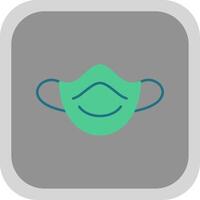 Dust Mask Flat Round Corner Icon vector