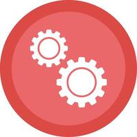 Gears Glyph Multi Circle Icon vector