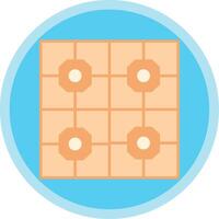 Floor Tiles Flat Multi Circle Icon vector