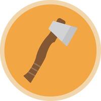 Hatchet Flat Multi Circle Icon vector