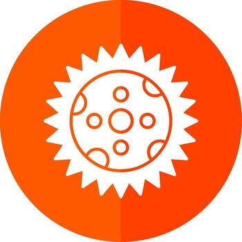 Eclipse Glyph Red Circle Icon vector