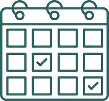 Appointment Request Line Gradient Round Corner Icon vector