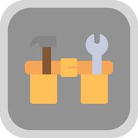 Work Belt Flat Round Corner Icon vector