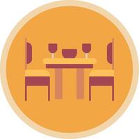 Dining Room Flat Multi Circle Icon vector