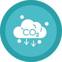 Co2 Glyph Multi Circle Icon vector