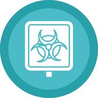 Biohazard Glyph Multi Circle Icon vector