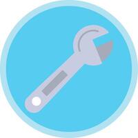 Adjustable Wrench Flat Multi Circle Icon vector