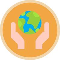 Save the Planet Flat Multi Circle Icon vector