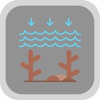 Ocean Acidity Flat Round Corner Icon vector