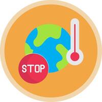 Stop Global Warming Flat Multi Circle Icon vector