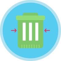 Waste Reduction Flat Multi Circle Icon vector