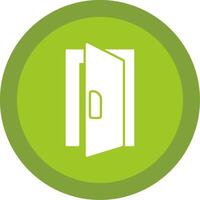 Door Glyph Multi Circle Icon vector