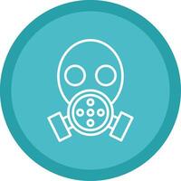 Gas Mask Line Multi Circle Icon vector