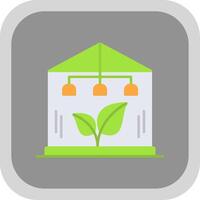 Greenhouse Flat Round Corner Icon vector