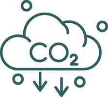 Co2 Line Gradient Round Corner Icon vector