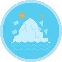 Melting Ice Flat Multi Circle Icon vector