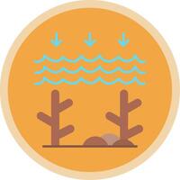 Ocean Acidity Flat Multi Circle Icon vector