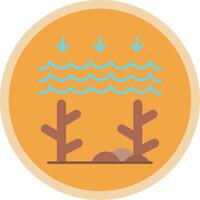 Ocean Acidity Flat Multi Circle Icon vector