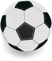 White soccer ball for soccer game recreation. white background, 3D render vector