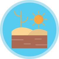 Desert Flat Multi Circle Icon vector