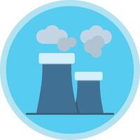 aire contaminación plano multi circulo icono vector