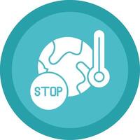 Stop Global Warming Glyph Multi Circle Icon vector