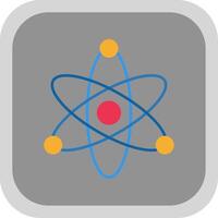 Atom Flat Round Corner Icon vector