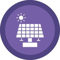 Solar Panel Glyph Multi Circle Icon vector