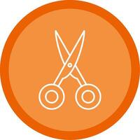 Scissors Line Multi Circle Icon vector