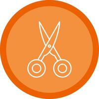 Scissors Line Multi Circle Icon vector