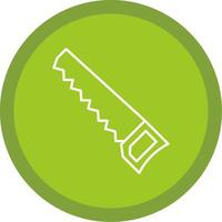 Handsaw Line Multi Circle Icon vector