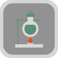 Bunsen Burner Flat Round Corner Icon vector