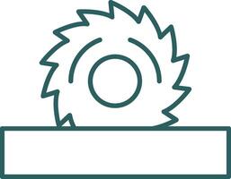 Circular Saw Line Gradient Round Corner Icon vector