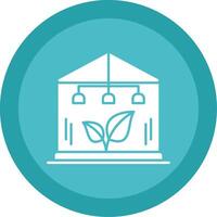 Greenhouse Glyph Multi Circle Icon vector