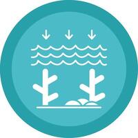 Ocean Acidity Glyph Multi Circle Icon vector