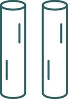Chalk Line Gradient Round Corner Icon vector