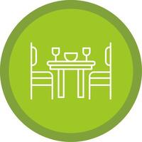 Dining Room Line Multi Circle Icon vector