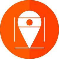 Location Glyph Red Circle Icon vector