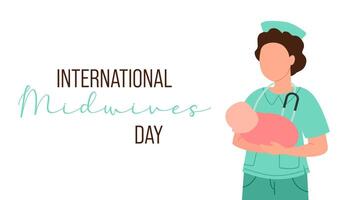 International Midwives day. 5 may. typography for greeting cards, banners or print. vector