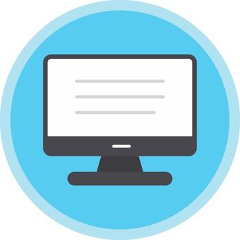 Computer Flat Multi Circle Icon vector