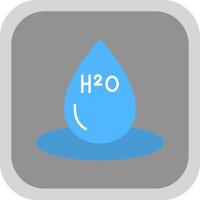 H2o Flat Round Corner Icon vector