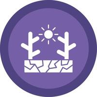 Drought Glyph Multi Circle Icon vector