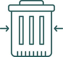 Waste Reduction Line Gradient Round Corner Icon vector